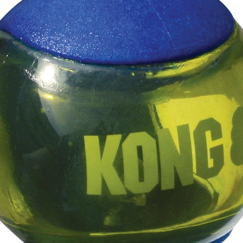 KONG Squeezz Action Ball Dog Toy â€“ Durable Bouncy Ball with Built-in Squeaker â€“ Great for Fetch & Chewers â€“ Stimulates Play & Exercise (Blue, Medium (6 Pack)) - Image 5