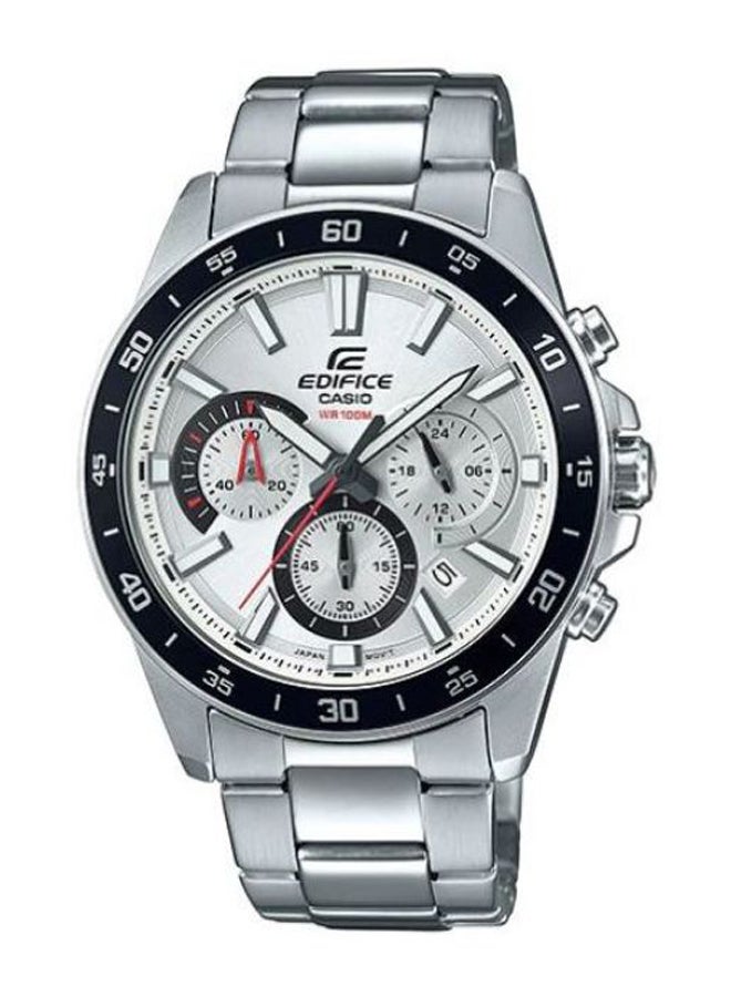 ساعة يد إديفيس كرونوغراف طراز EFV-570D-7AVUDF - قياس 44 مم - لون فضي رجال