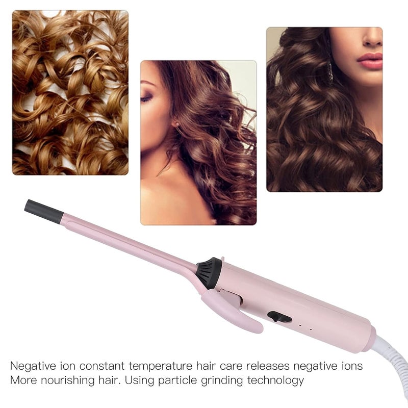 klarako Thin Curling Wand,9mm Small & Thin Curling Tong for Short & Long Hair Ceramic Barrel Hair Curler Curling Wand Hair Curler Fine Constant Temperature Conditioning 360° Rotation Curling Iron(#3) #3 - Image 2