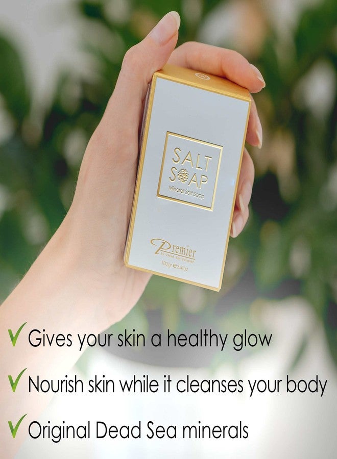 Premier Dead Sea Classic Mineral SALT Soap, for Healthy looking skin. For all Skin Types. Natural, Therapeutic and Antibacterial, Helps with Acne, Eczema and Psorias, 3.4 Fl Oz (X1) - Image 3
