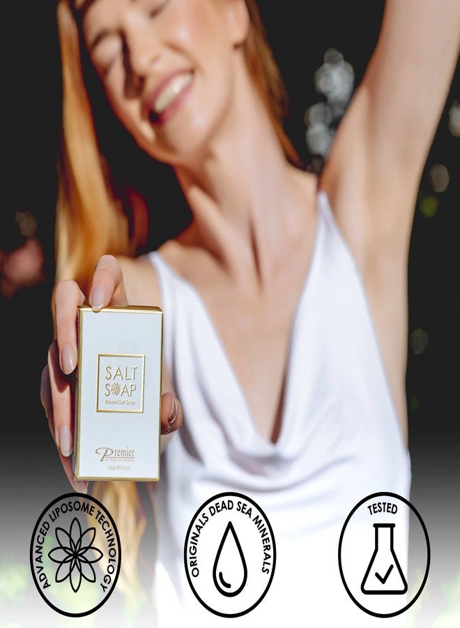 Premier Dead Sea Classic Mineral SALT Soap, for Healthy looking skin. For all Skin Types. Natural, Therapeutic and Antibacterial, Helps with Acne, Eczema and Psorias, 3.4 Fl Oz (X1) - Image 4