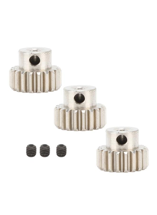 Thoraya 3PCS Metal Motor Gears with Set Screws M0.6 Module 3.175mm Hole Diameter Pinion Gear for 1/10 RC Car Truck 20T  - Image 1