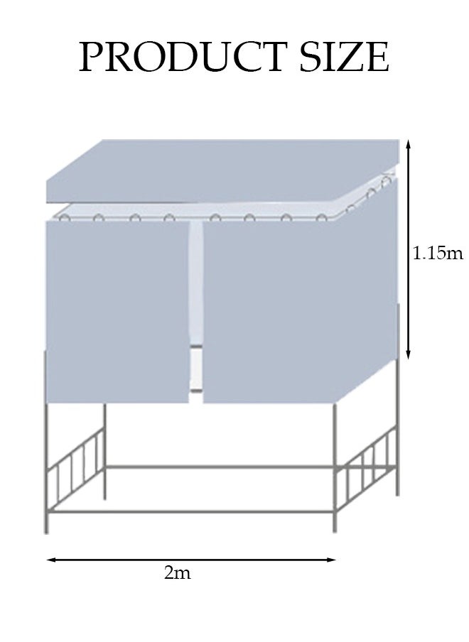 DUNISO Blackout Upper Berth Bunk Bed Curtains Dormitory Room Lightproof Decorative Roommate Privacy Cover Canopy Photo Background Decor Backdrop Blackout Curtain 3 Panels with a Top  - Image 2
