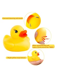 GUDOO 60 Pieces Bath Toy MINI Rubber Ducks Little Rubber Ducks for Baby Shower Squeak Fun Bath Toy Float Decorations  - Image 2