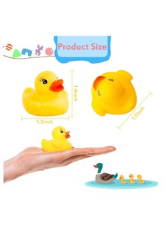 GUDOO 60 Pieces Bath Toy MINI Rubber Ducks Little Rubber Ducks for Baby Shower Squeak Fun Bath Toy Float Decorations  - Image 3