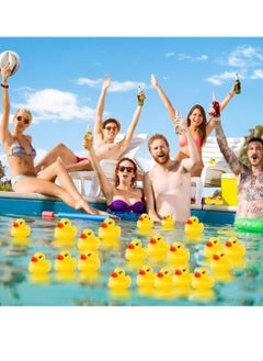 GUDOO 60 Pieces Bath Toy MINI Rubber Ducks Little Rubber Ducks for Baby Shower Squeak Fun Bath Toy Float Decorations  - Image 5