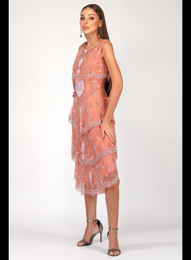 MISSTRANGE Tiered Midi Dress - Image 4