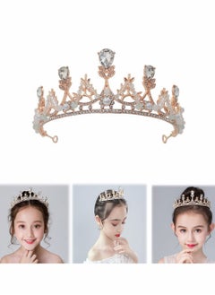 Excefore Princess Crown Tiara Crown 3Pcs Crystal Crown for Girl Gold Kid Birthday Tiaras with Rhinestone Headpieces Accessories for Girls Wedding Prom Costume Party Princess Birthday Party Prom Tiara  - Image 4