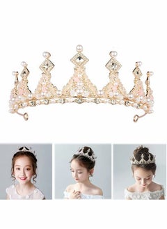 Excefore Princess Crown Tiara Crown 3Pcs Crystal Crown for Girl Gold Kid Birthday Tiaras with Rhinestone Headpieces Accessories for Girls Wedding Prom Costume Party Princess Birthday Party Prom Tiara  - Image 5
