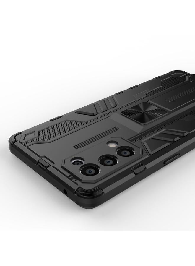 S-TOP Case For OPPO Reno5 Pro 5G Supersonic PC + TPU Shock-proof Protective Case with Holder - Image 3