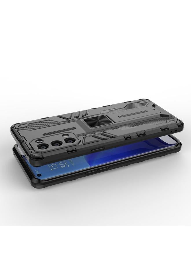 S-TOP Case For OPPO Reno5 Pro 5G Supersonic PC + TPU Shock-proof Protective Case with Holder - Image 4