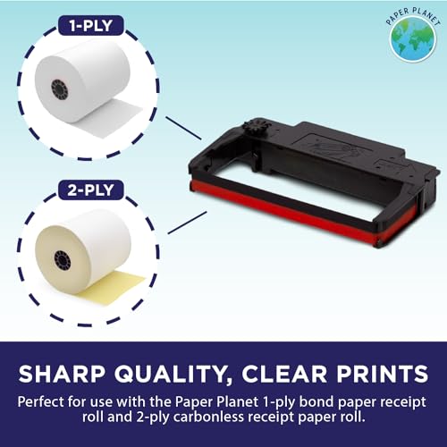 PaperPlanet Red and Black Ink Printer Ribbons for Toast Kitchen Printer by Paper Planet | 12 Ribbons | TKP300 SNBC BTP-M300 - Image 4