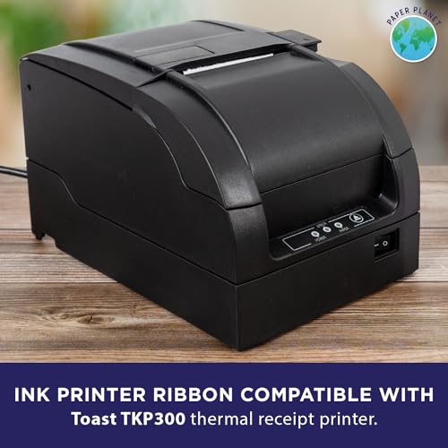 PaperPlanet Red and Black Ink Printer Ribbons for Toast Kitchen Printer by Paper Planet | 12 Ribbons | TKP300 SNBC BTP-M300 - Image 3