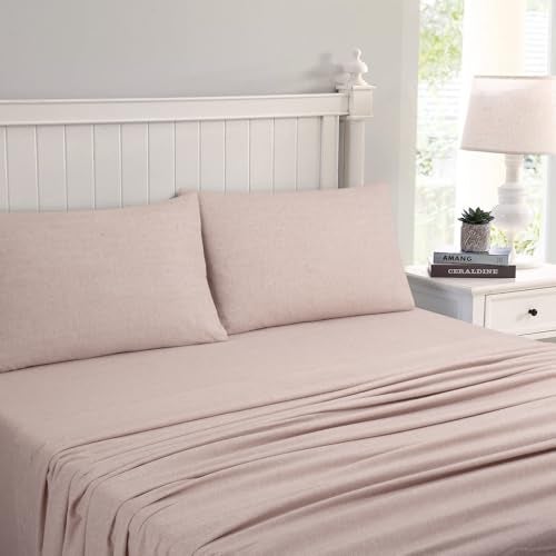 Lodge & Linen Flannel Sheets Queen Size Rich Cotton -High GSM Flannel Bed Sheet Deep Pockets - Warm & Cozy Flannel Sheet Set for All Seasons (Dark Oat) - Image 4
