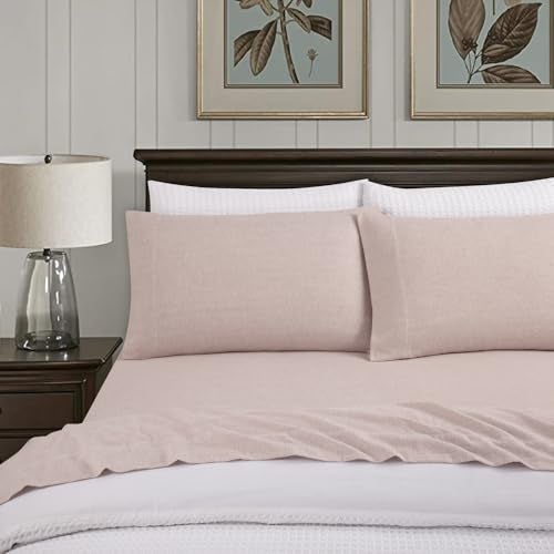 Lodge & Linen Flannel Sheets Queen Size Rich Cotton -High GSM Flannel Bed Sheet Deep Pockets - Warm & Cozy Flannel Sheet Set for All Seasons (Dark Oat) - Image 2