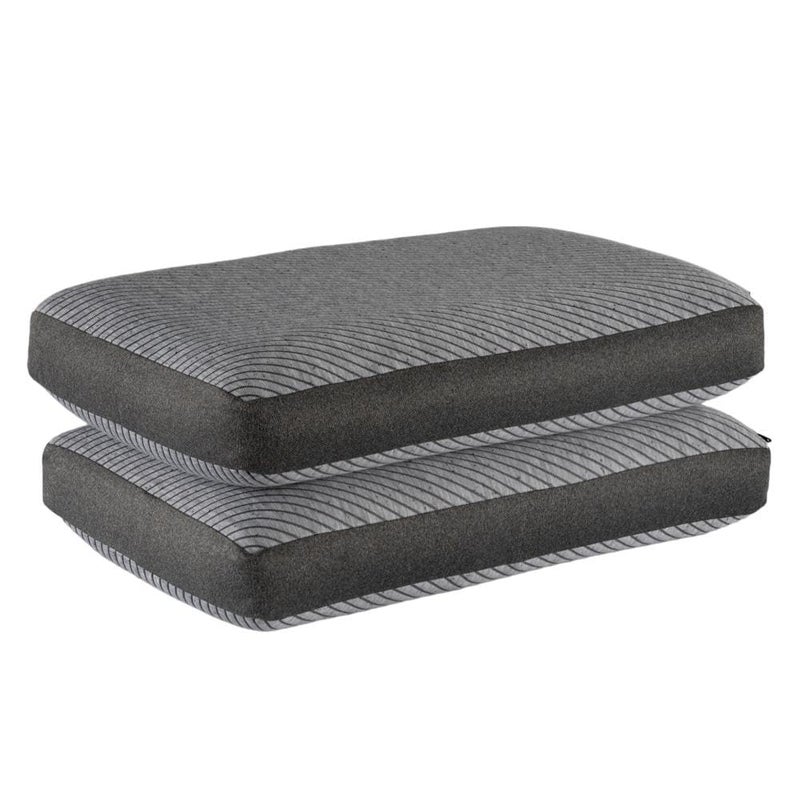 Wakefit Memory Foam Pillow 1 Year Warranty Orthopedic Pillows for Neck Pain Pillow Memory Foam Memory Pillow for Sleeping Memory Foam Pillows 21 x 15 x 5 Inch Set of 2 Light Grey - Image 1