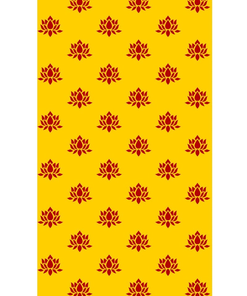 ZESTENTER ZestEnter Lotus Backdrop Curtain for Decoration Backdrop Cloth for Pooja Decoration 152 244 cm Yellow  - Image 5