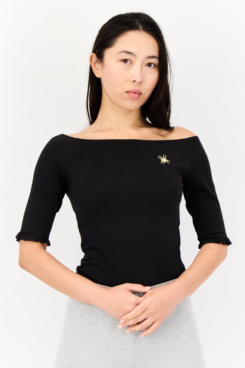 PUMA Puma x Charlotte Olympia Women Sportswear Fit Elbow Sleeves Outdoor Bodysuit, Black - Image 1