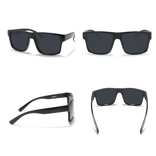 PRIVEL XXL Size Extra Large Square 157MM Polarized Sunglasses for Big Wide Heads Men TR90 Lightweight UV400 Glasses (PMX008P-1) - Image 2