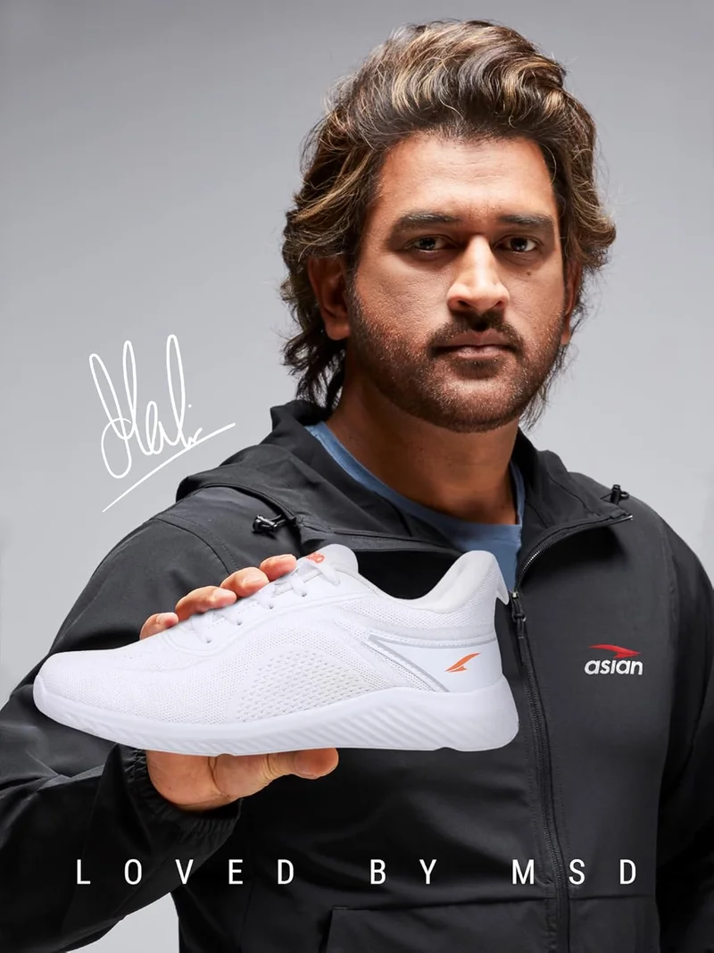 أسيان White Lightweight Sneakers for Men