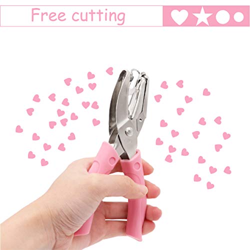 Taxutor 1/4 Inch Heart Shaped Hole Punch with Soft-Handled Punchers for Paper - Image 2
