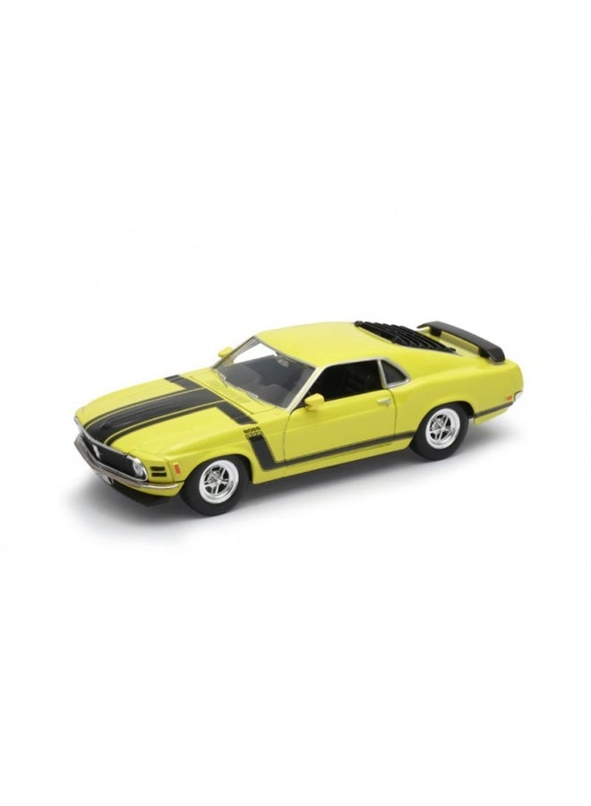 Welly - 1970 Ford Mustang Boss 302 1/24 Yellow Die Cast Model - 22088
