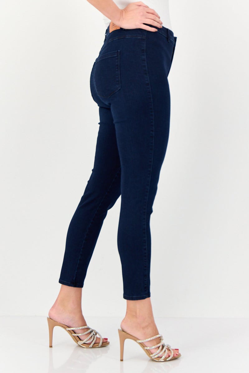 ONLY Jdy By Only Women Regular Fit Solid Stretchable Jeans, Navy  - Image 2
