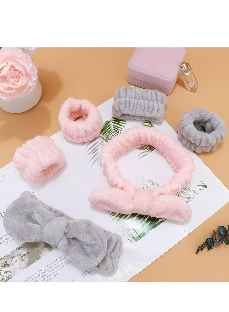 Loquat 6 PCS Spa Headband  Wristband Set for Face Washing  Skincare - Image 5