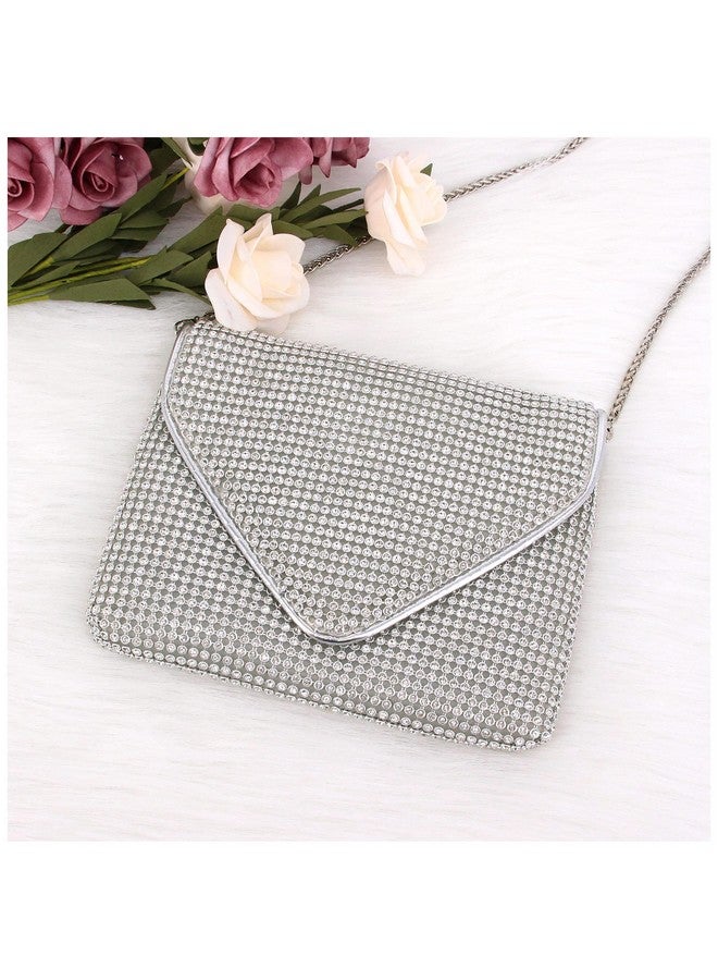 Naimo Bling Crystal Rhinestone Crossbody Bag Diamond Evening Clutch Envelope Handbag Cell Phone Purse for Party Prom - Image 4