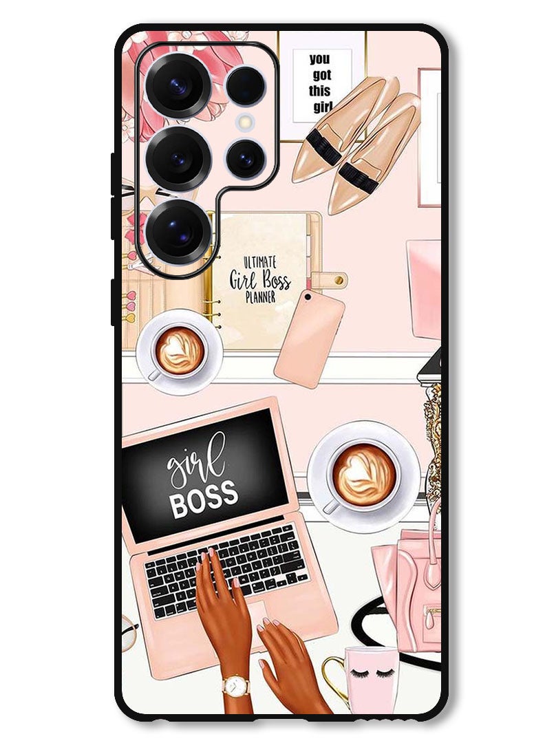 Theodor Protective Case Anti Scratch Shock Proof Bumper Cover For Samsung Galaxy S25 Ultra Girl Boss Item - Image 1