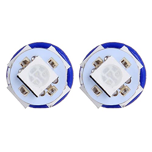 cciyu 194 Extremely Bright:LED Bulbs 5-5050-SMD Light Lamp License Plate Light Lamp Wedge T10 168 2825 W5W Blue Pack of 2 - Image 5