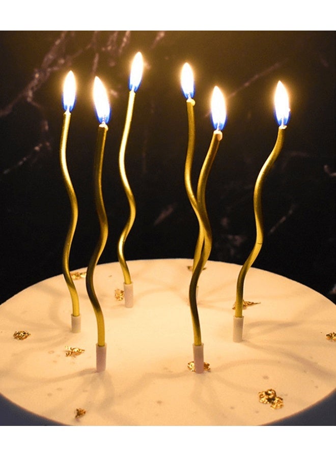 12 Gold Arc Birthday Candles | Eid/Dubai Party Decoration | Eco-Friendly & Photogenic - Image 5