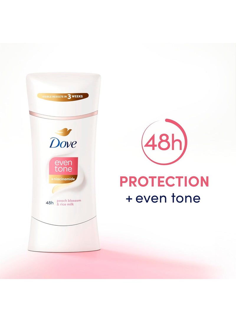 Dove Antiperspirant Deodorant Even Tone Niacinamide Peach Blossom & Rice Milk 48h 74g - Image 5