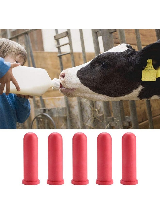 Beufee Calf Milk Drink Nipple, 5pcs Animal Feeding Supplies Little Cow Calf Milk Nipple 10cm Length Rubber Milk Drink Nipples - Image 2