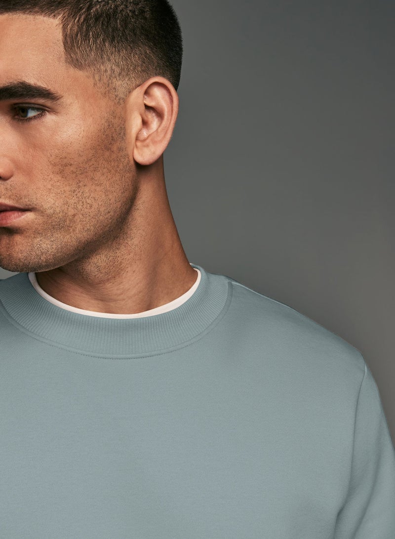 Maniac Mens Printed Round Neck Full Sleeve Black Cotton Fleece Oversized Sweatshirt - Image 3