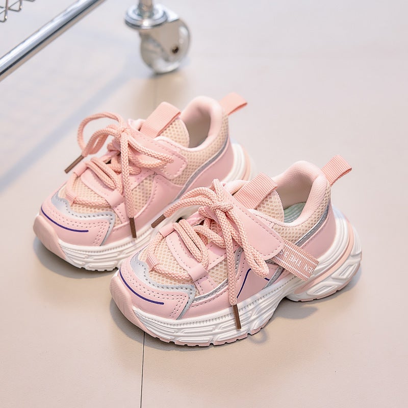 Mesh Sneakers Lightweight Flexible Sole Walking Shoes For Kids Indoor And Outdoor Activities - Image 1