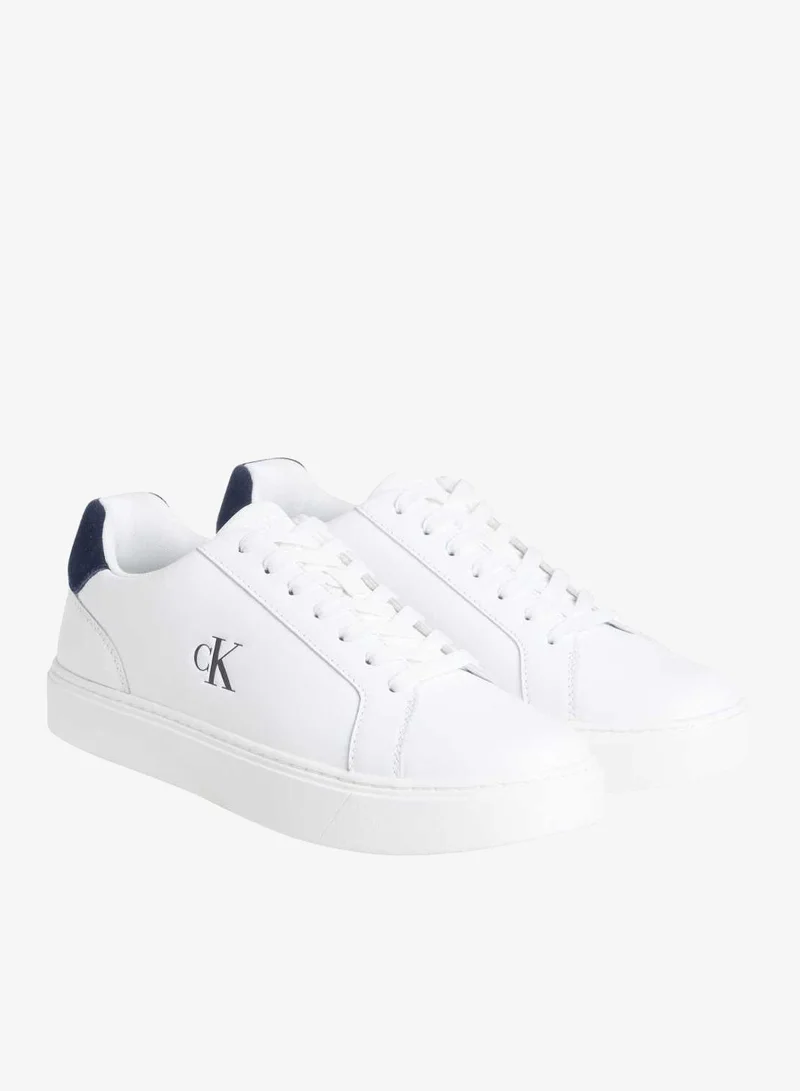Calvin Klein Jeans Leather Signature Logo Trainers