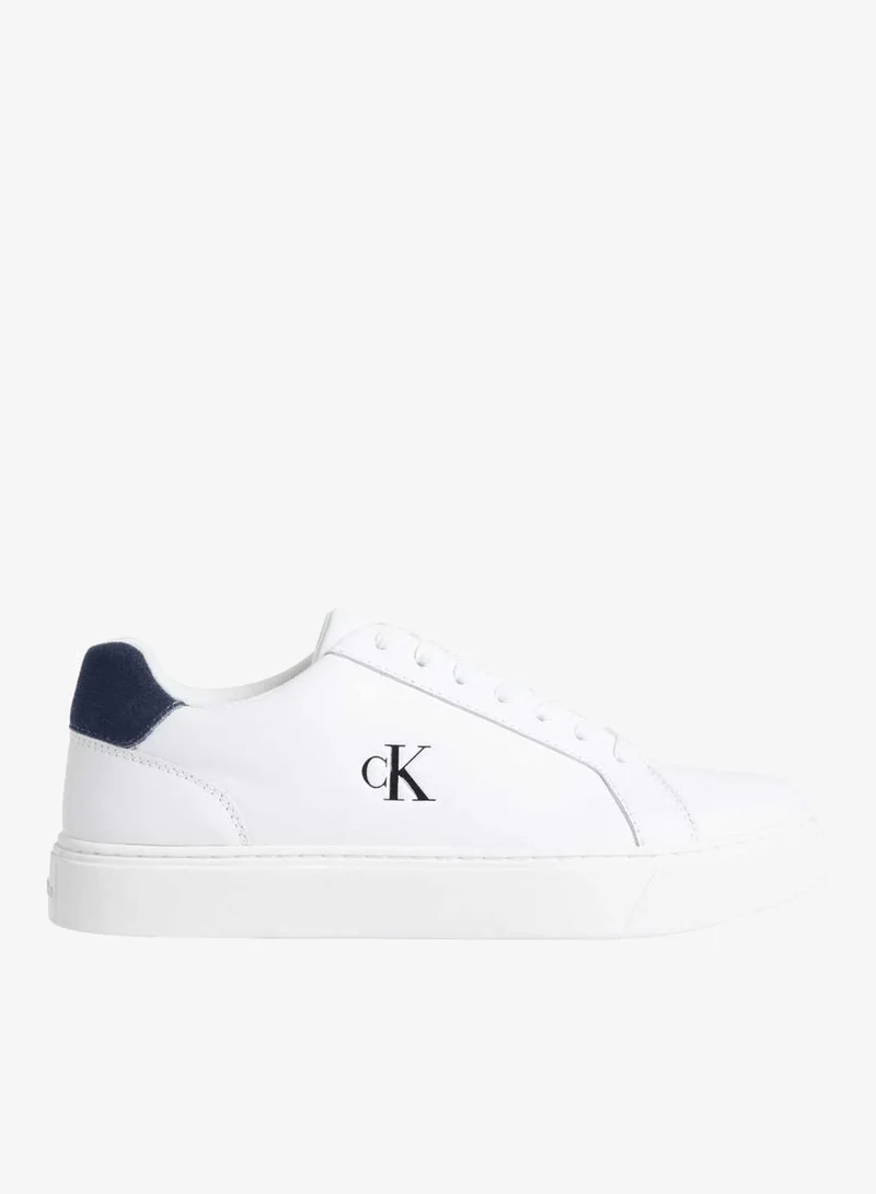 Calvin Klein Jeans Leather Signature Logo Trainers