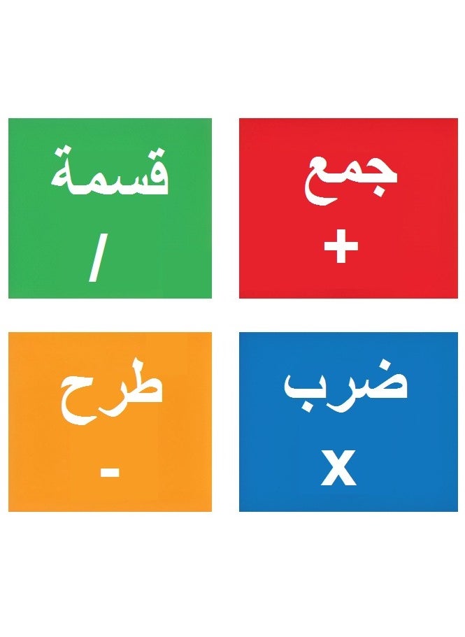 Generic - Childhood Creativity Toy to Learn Mathematical Operations in Arabic and English, Interactive Kit Designed to Help Kids Enter the World of Math, Design to Child's Cognitive Abilities, Includes 16 Cards - Image 1