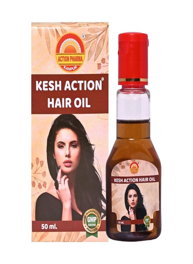 Action Pharma Ayurvedic Kesh Action Hair Oil (50mlx6=300ml, Pack of 6) | herbal air oil for strong and healthy hair growth and hair fall control for women and men - Image 1
