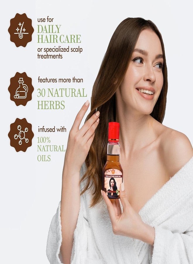 Action Pharma Ayurvedic Kesh Action Hair Oil (50mlx6=300ml, Pack of 6) | herbal air oil for strong and healthy hair growth and hair fall control for women and men - Image 2