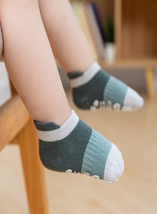 Zomify 5 Pairs Baby Socks Non Slip Toddler Socks Kids Cotton Grip Socks Anti Skid with Gripper Cartoon Pattern for Boys Girls 0-4 Years (Cartoon Socks) - Image 4