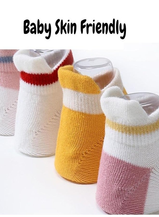 Zomify 5 Pairs Baby Socks Non Slip Toddler Socks Kids Cotton Grip Socks Anti Skid with Gripper Cartoon Pattern for Boys Girls 0-4 Years (Cartoon Socks) - Image 3