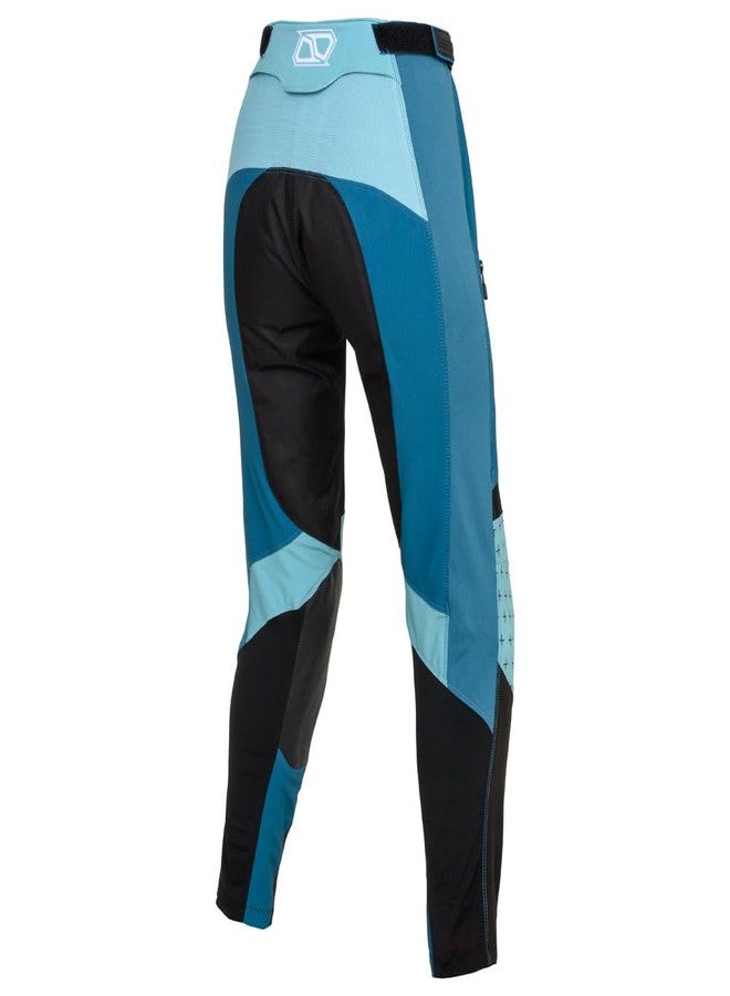 إم اس أر بنطلون نوفا نسائي من إم إس آر، لون أزرق مخضر، مقاس 2 - Image 3