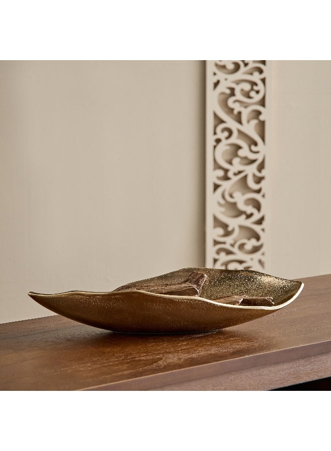 Home Box Arizona Aluminium Twisty Bowl - 44x12.5x8.3 cm - Image 1