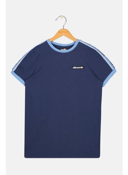 Kids Boy Sportswear Fit Short Sleeve Outdoor T-Shirt, Navy
