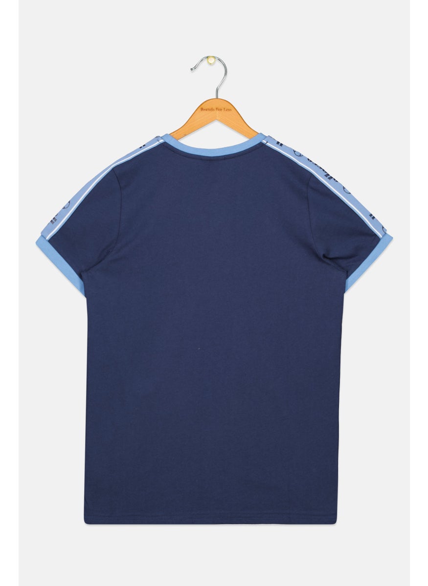 Ellesse - Kids Boy Sportswear Fit Short Sleeve Outdoor T-Shirt, Navy - Image 1