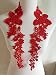 ZALALAA 1 Pair Embroidery Applique Wedding Lace Floral Motif Sewing Trims Decoration Red - Image 2