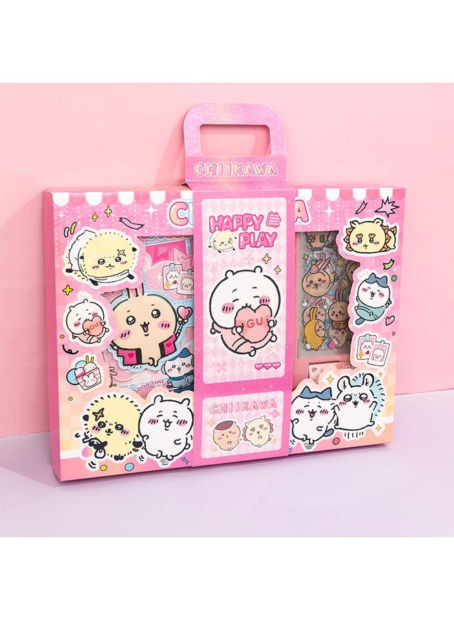 Bluejw Giyka Wow Hand Account Notebook Gift Box Suit Hand Account Book Girl Cute Girl Heart Children's Notepad Children - Image 1