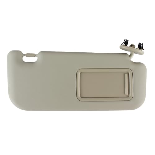 PEVAST Complete Left & Right Side Sun Visor Set for Toyota Corolla 2009-2013 - Premium Leather Material & Easy Installation (Beige, Right Passenger Side) - Image 1